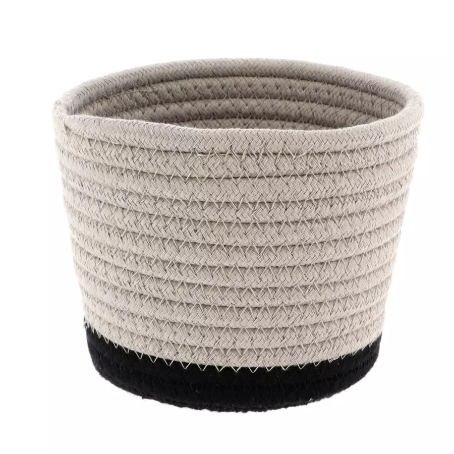 Lot de 3 paniers Black Line Ficelle/Noir 4