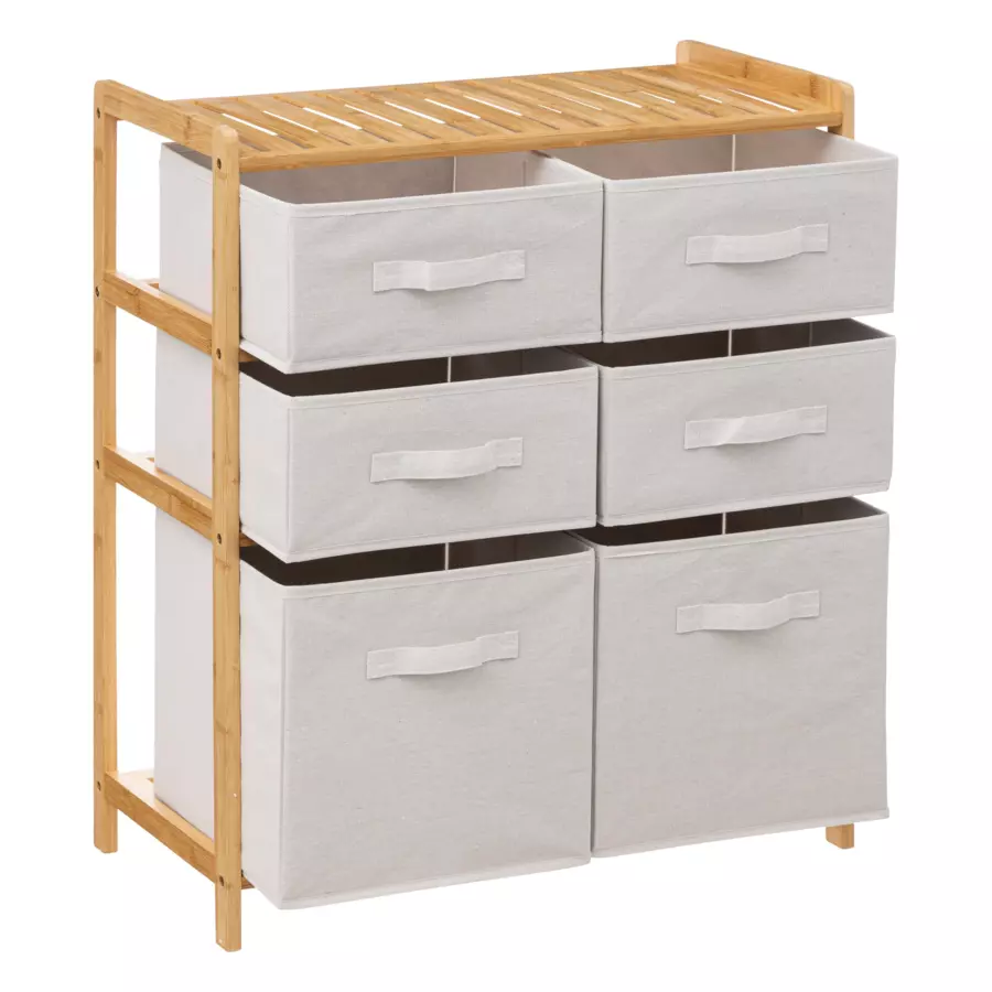 Meuble paniers 6 niveaux Tidy box Marron