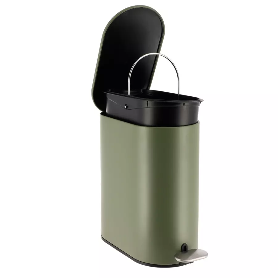 Poubelle à pédale avec frein de chute Black Line Kaki 4