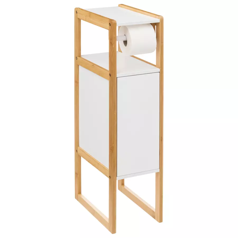 Porta papel de baño y dispensador Natureo Blanco