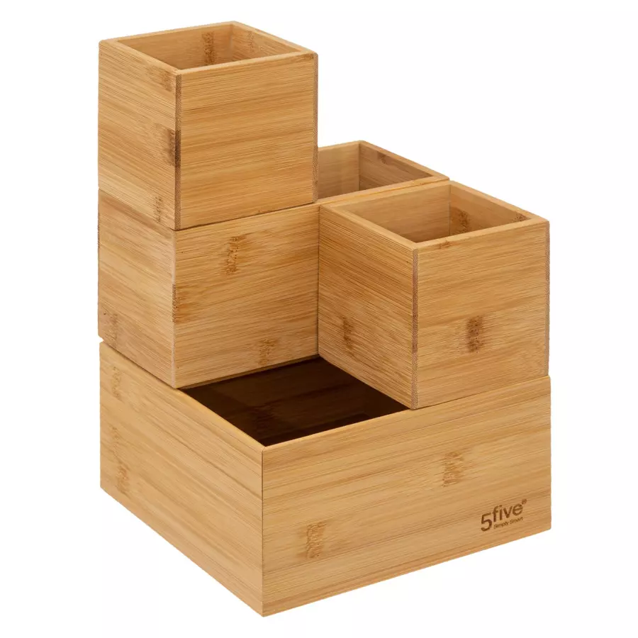 Set organiseur 4 compartiments Bambou 4