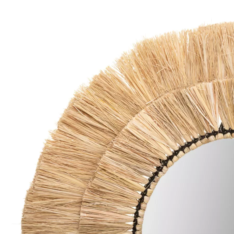 Lot de 3 miroirs raphia Alba Beige 4