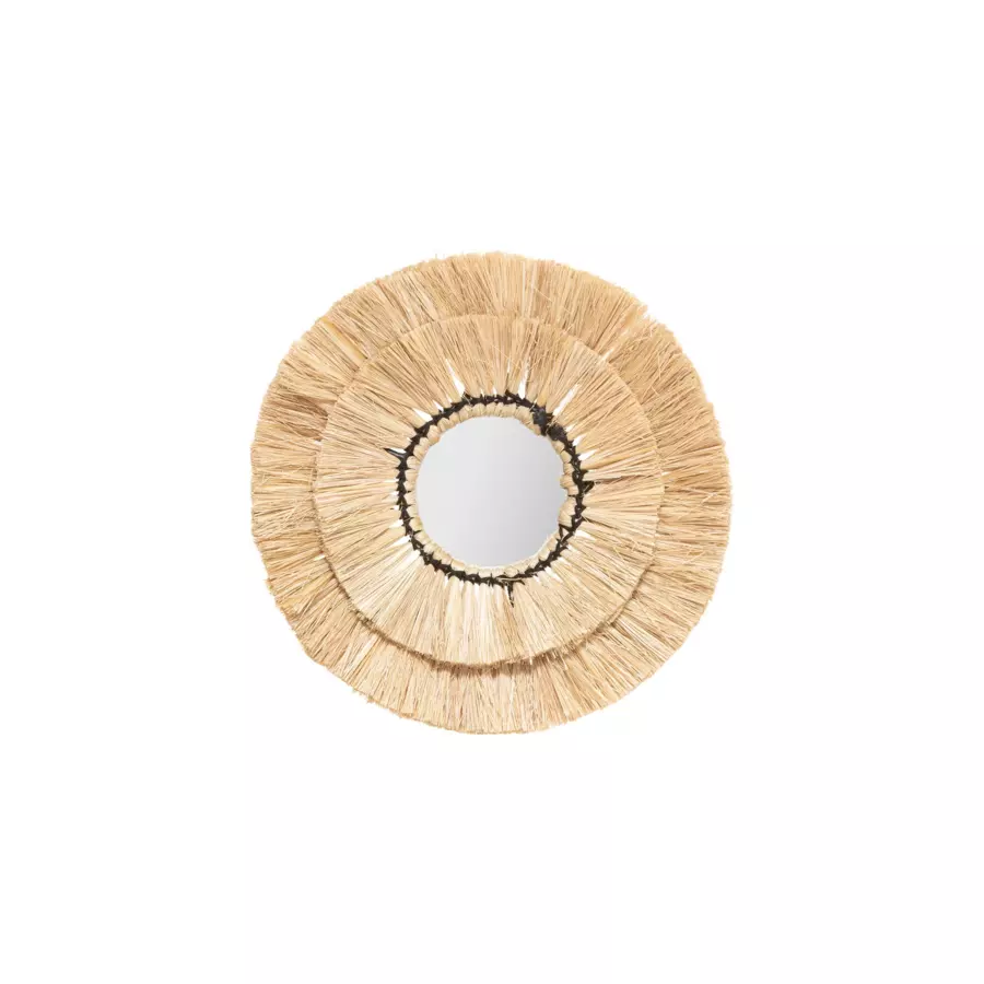 Lot de 3 miroirs raphia Alba Beige 5