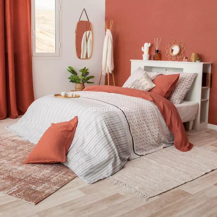 Miroir Fleur Rotin Beige 5