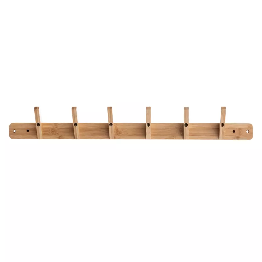 Patère double sens 6 têtes Bambou Naturelle 4