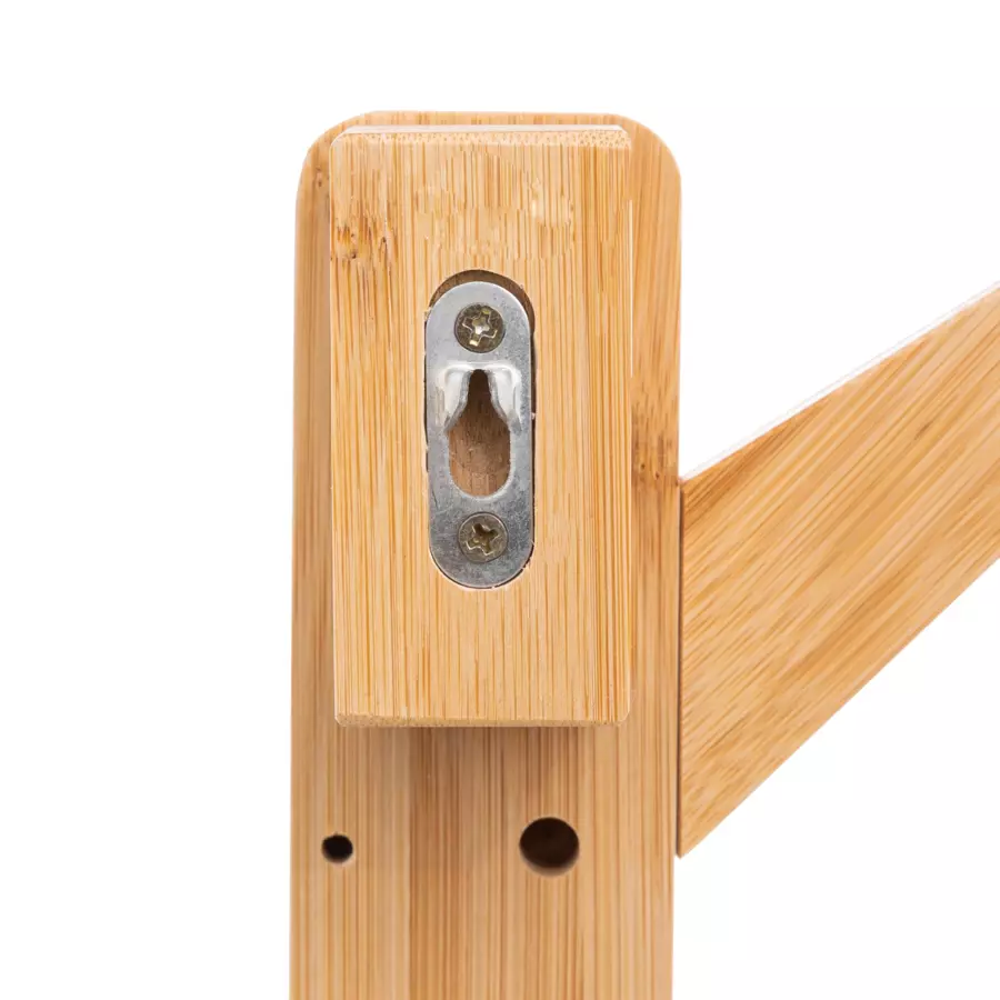 Hakenleiste 6 Haken aus Bambus Naturfarben 5
