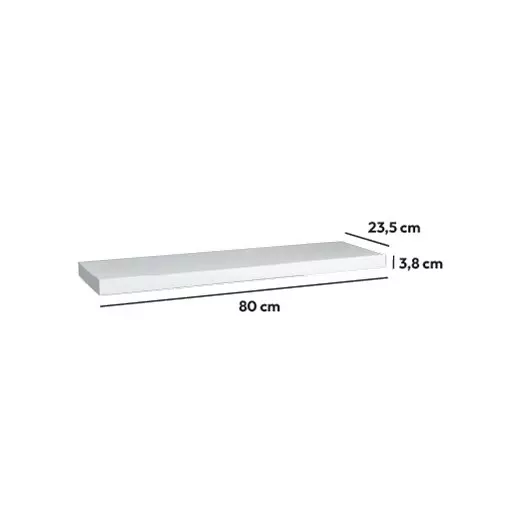 Etagère murale (80 cm) Fixy Blanche 4