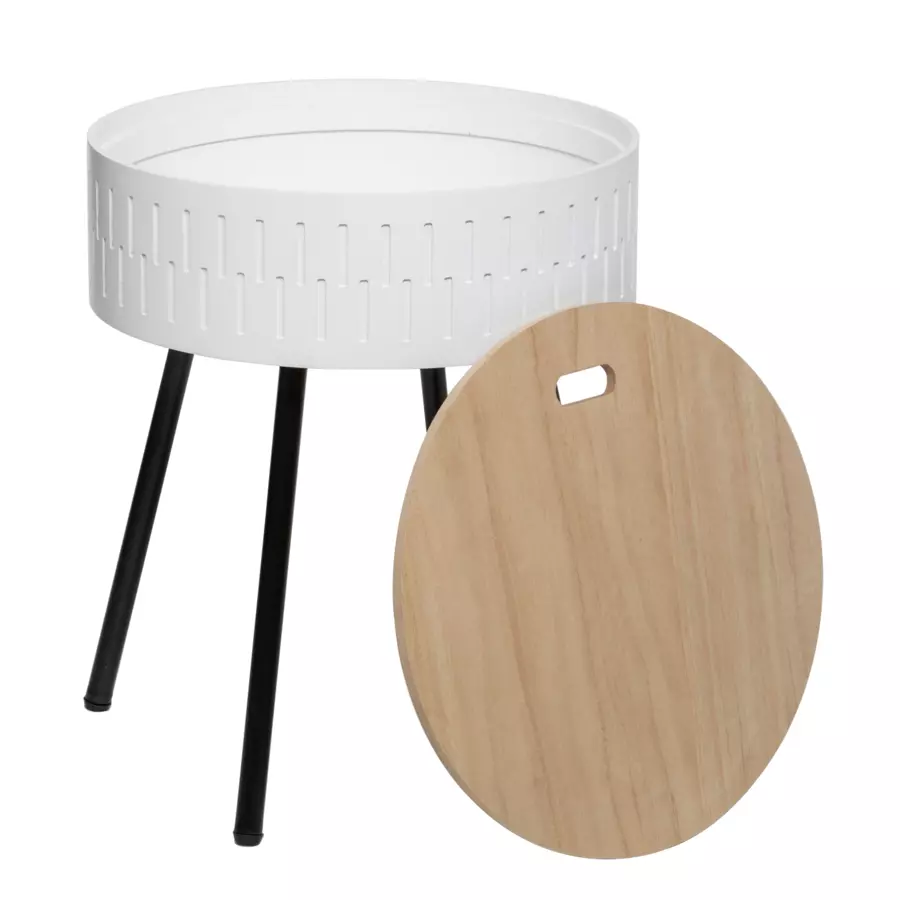 Tavolino con contenitore Shiro Bianco 4