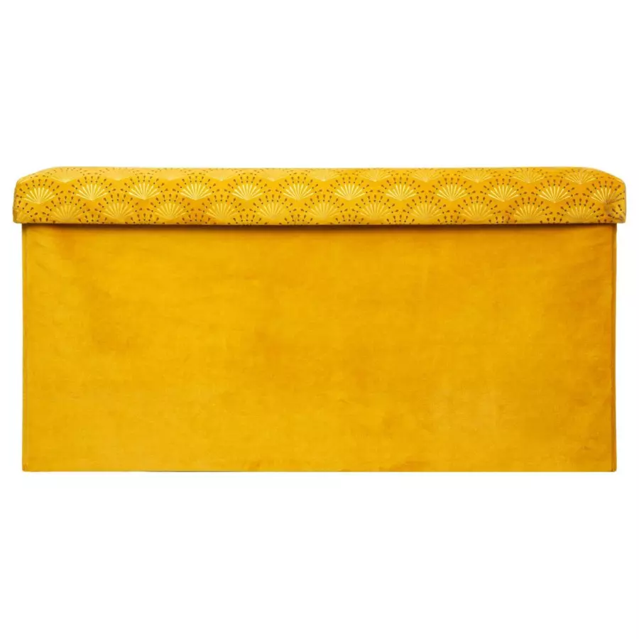 Pouf pliant double Liam Jaune ocre 4