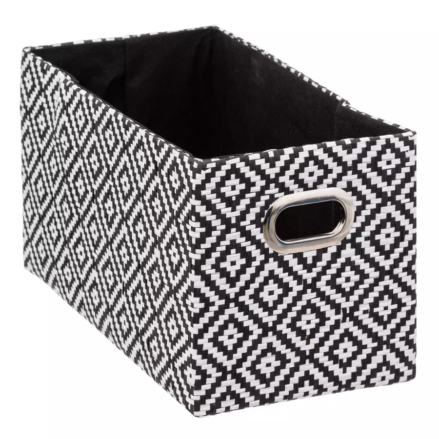 Caja de almacenamiento (15 x 31 cm) con dibujos en blanco y negro 4