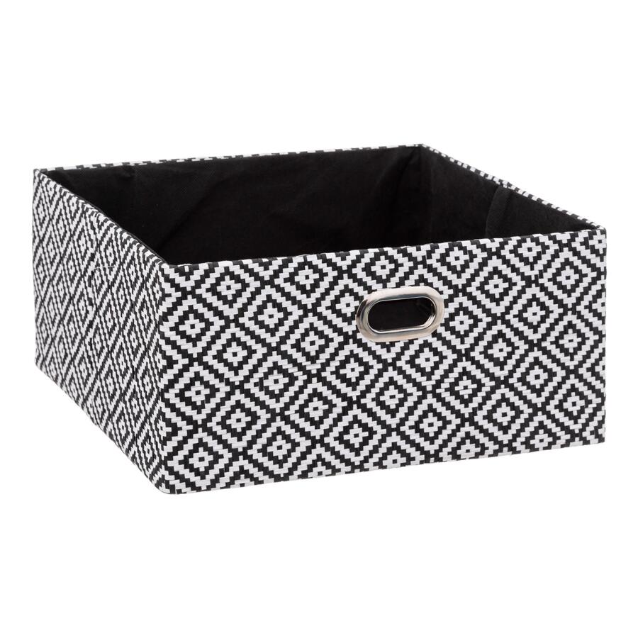 Caja de almacenamiento (31 x 15 cm) con dibujos en blanco y negro 4