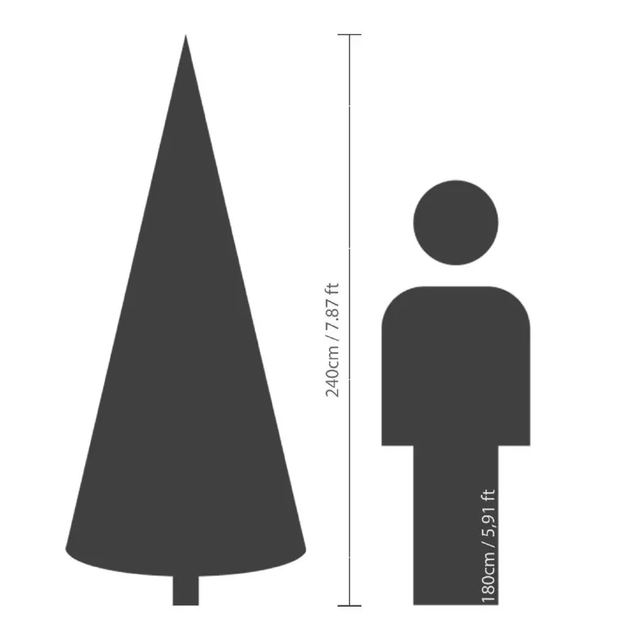Sapin artificiel de Noël Allix H240 cm Vert sapin 5