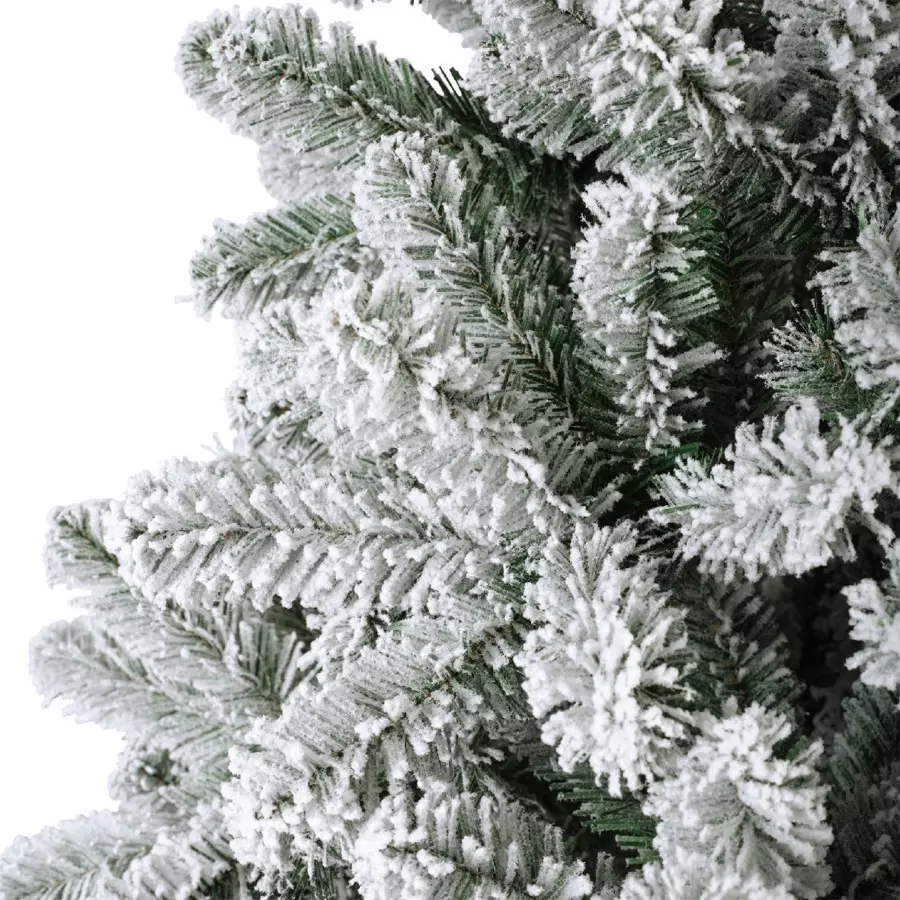 Sapin artificiel de Noël King H210 cm Vert enneigé 4