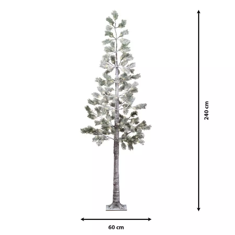 Verlichte moderne kerstboom Hexy H240 cm Warm wit verlicht