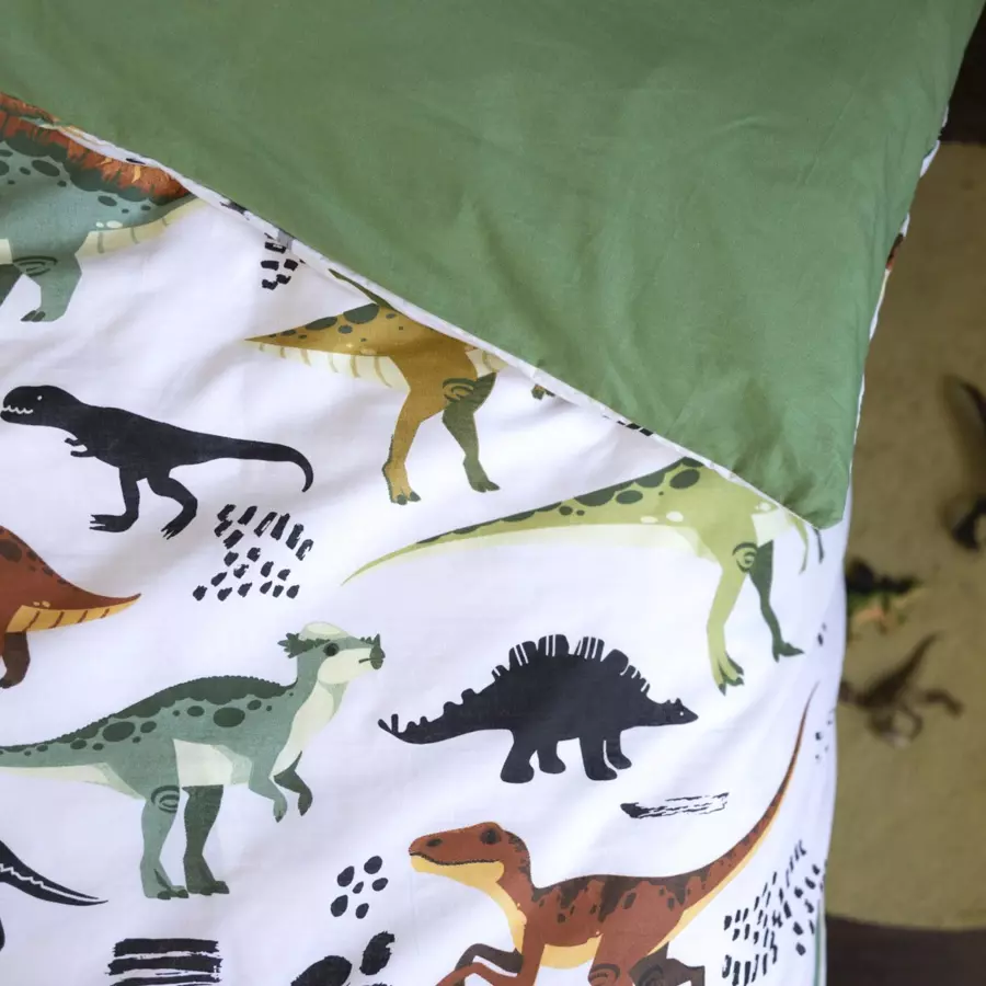 Funda nórdica y una funda de almohada de algodón (140 cm) Cretace verde 5