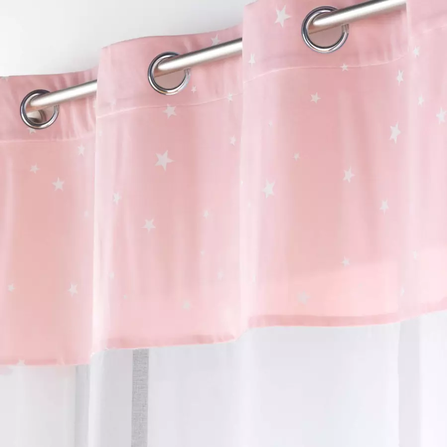 Visillo fosforescente (140 x 240 cm) Moonlight Rosa 5