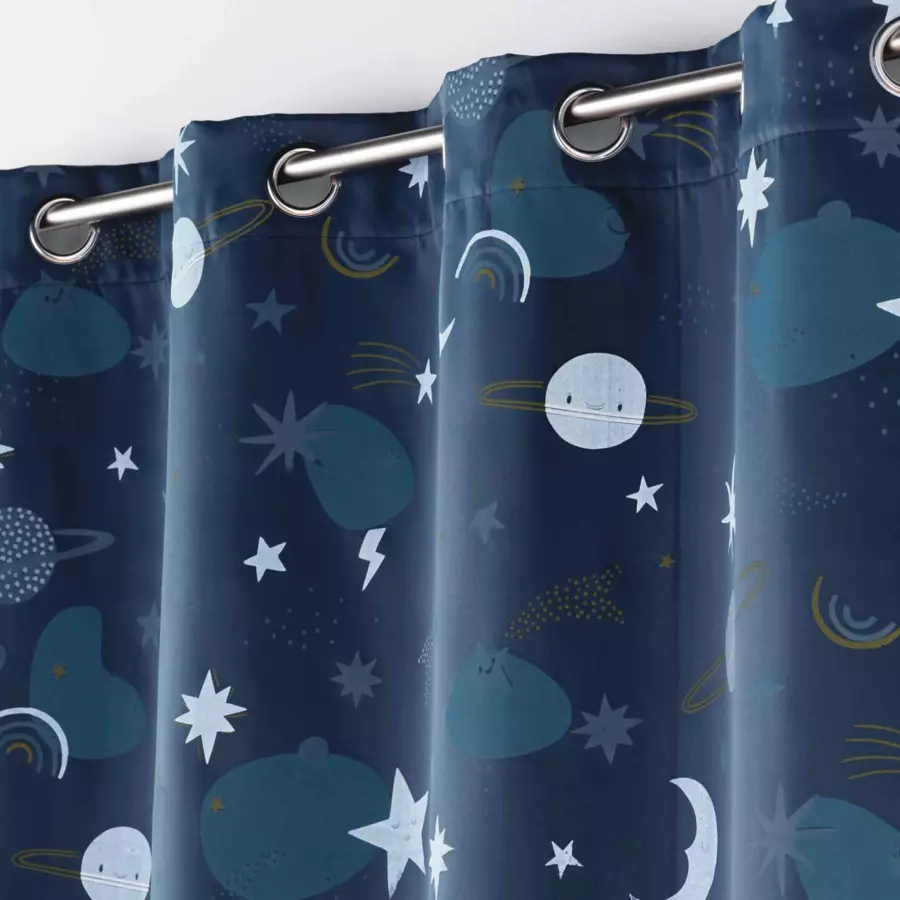 Rideau occultant enfant (140 x 260 cm) Moonlight Bleu 4