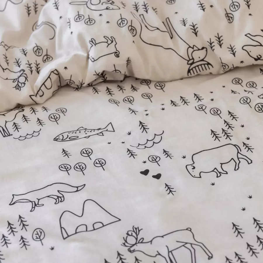 Funda Nórdica y una funda para almohada infantil en algodón (140 cm) Wild Crudo 5