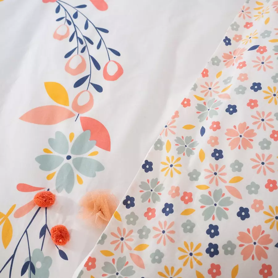 Housse de couette et une taie enfant coton (140 cm) Hello Rose 5
