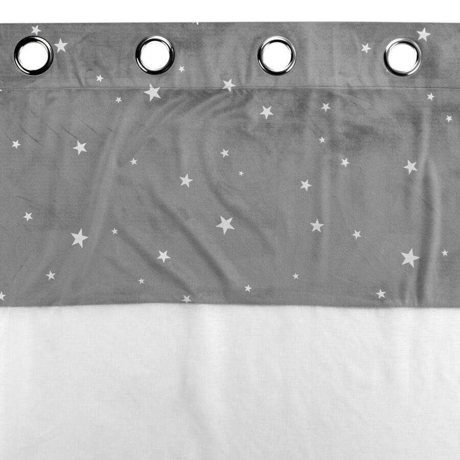 Voilage phosphorescent enfant (140 x 240 cm) Moonlight Gris 5