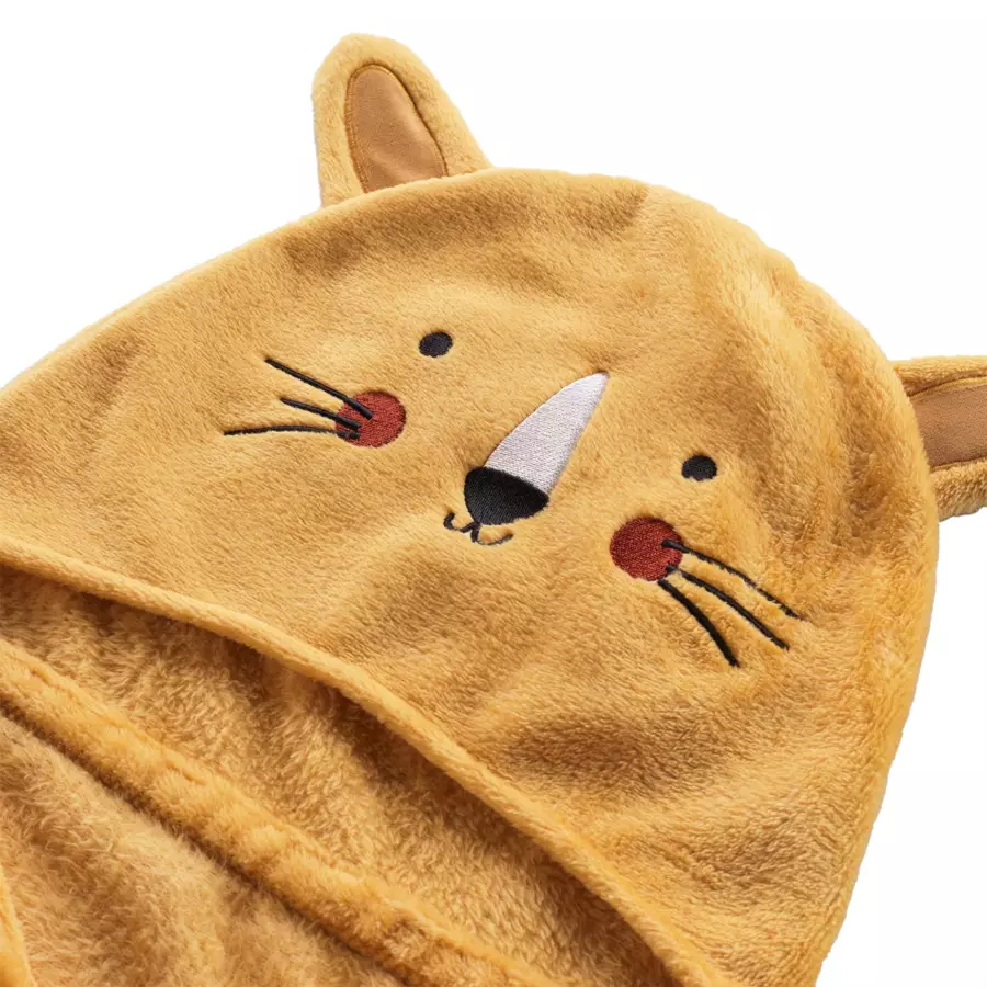 Plaid à capuche enfant (120 cm) Leopard Jaune 4