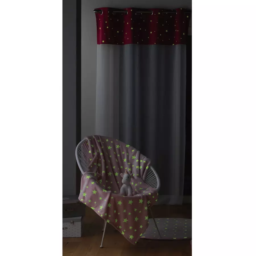 Visillo fosforescente (140 x 280 cm) Moonlight Rosa fuchsia 4
