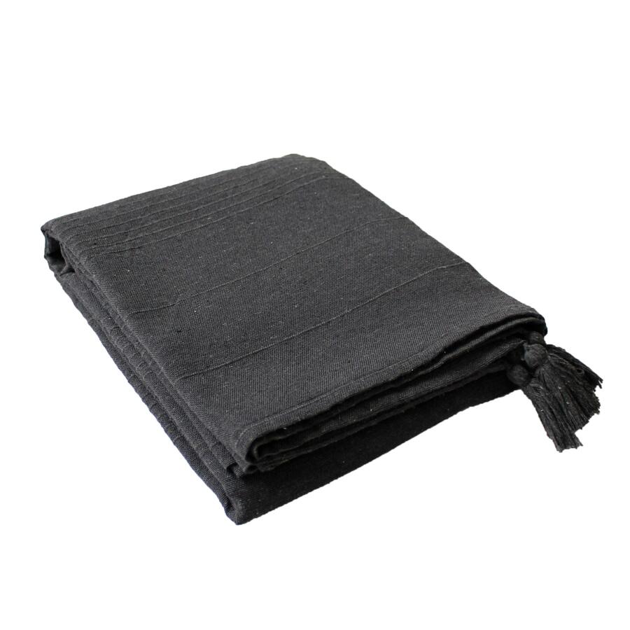 Mantel rectangular en algodón reciclado (L240 cm) Bombay Gris antrácita 5