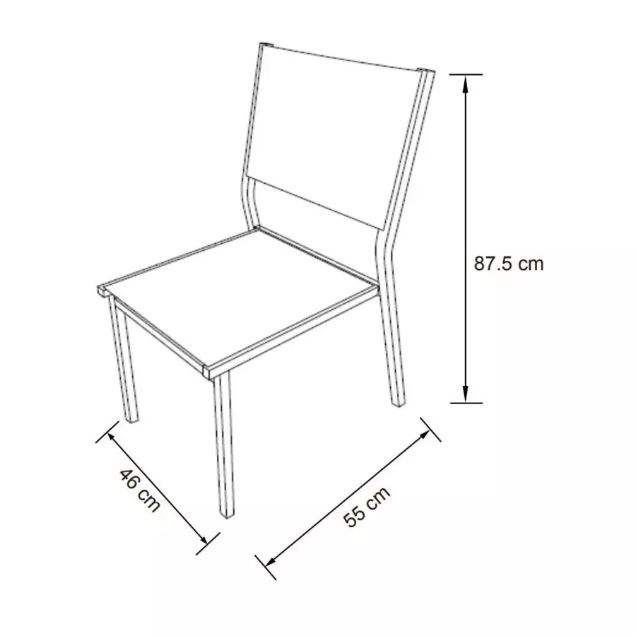 Silla de jardín alu apilable Murano - Gris antracita 5