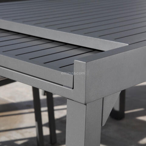 Mesa de jardín extensible Aluminio Murano (Hasta 8 pers.) - Gris Antracita 5