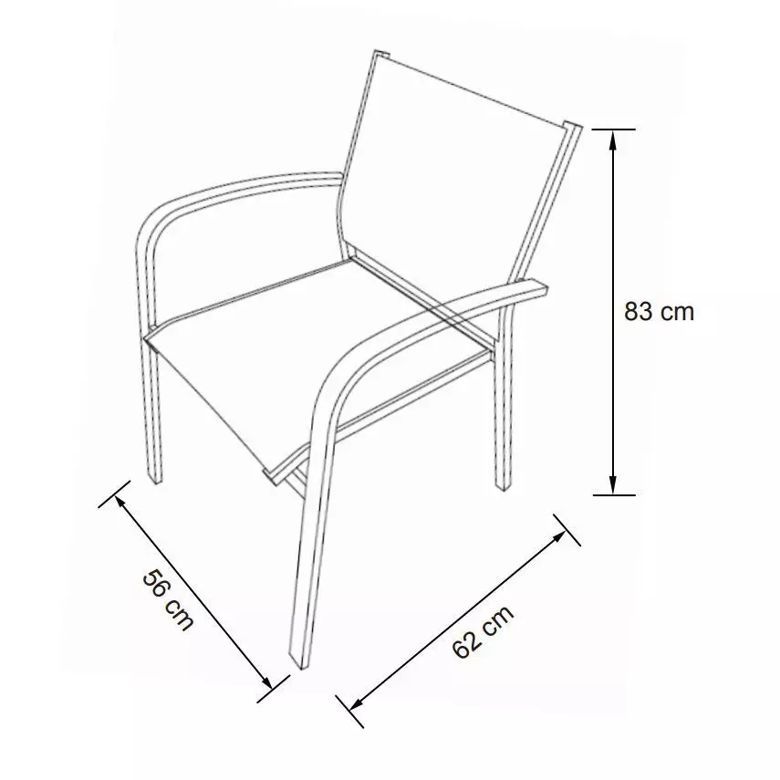 Fauteuil de jardin alu empilable Murano - Gris anthracite/Bleu 5