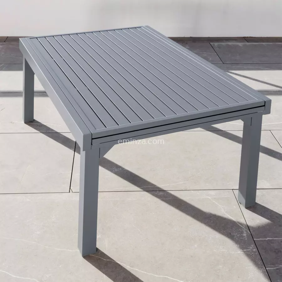 Tuintafel uitschuifbaar 10 personen Aluminium Murano (270 x 90 cm) - Leigrijs 4