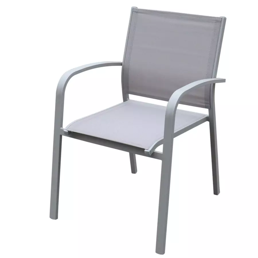 Sedia con braccioli  da giardino impilabili Murano - Silver 4