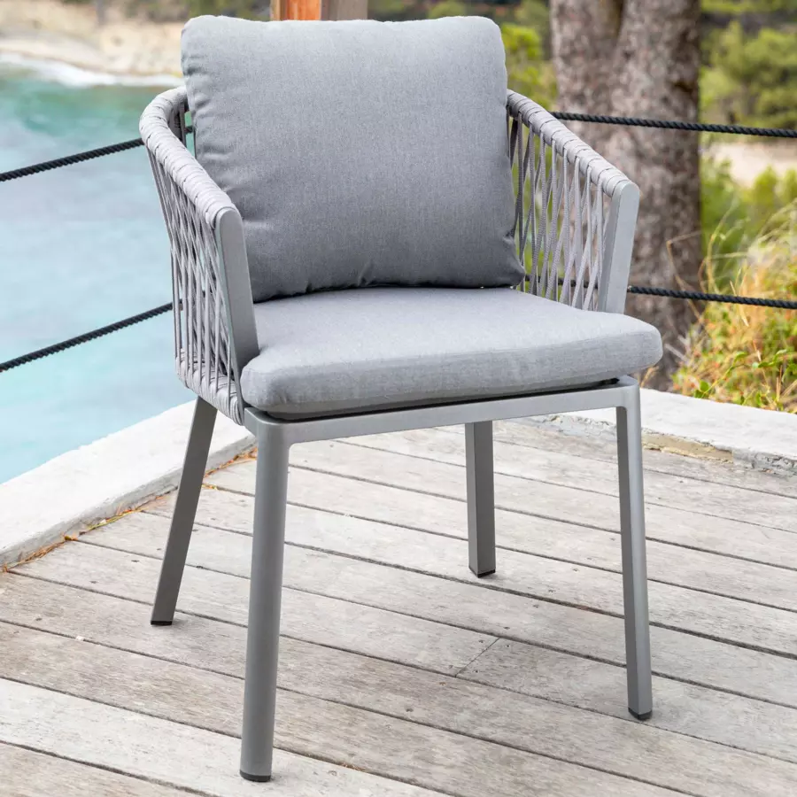 Set di 2 poltrone da giardino Amalfi - Grigio antracite 4