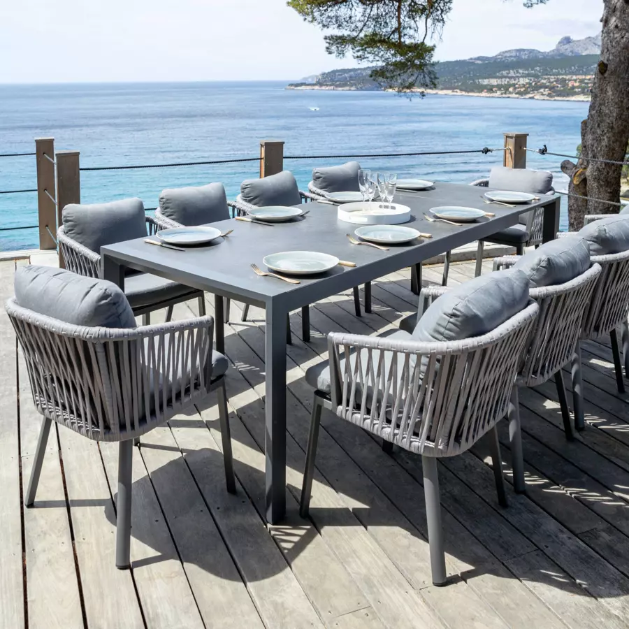 Set di 2 poltrone da giardino Amalfi - Grigio antracite 5