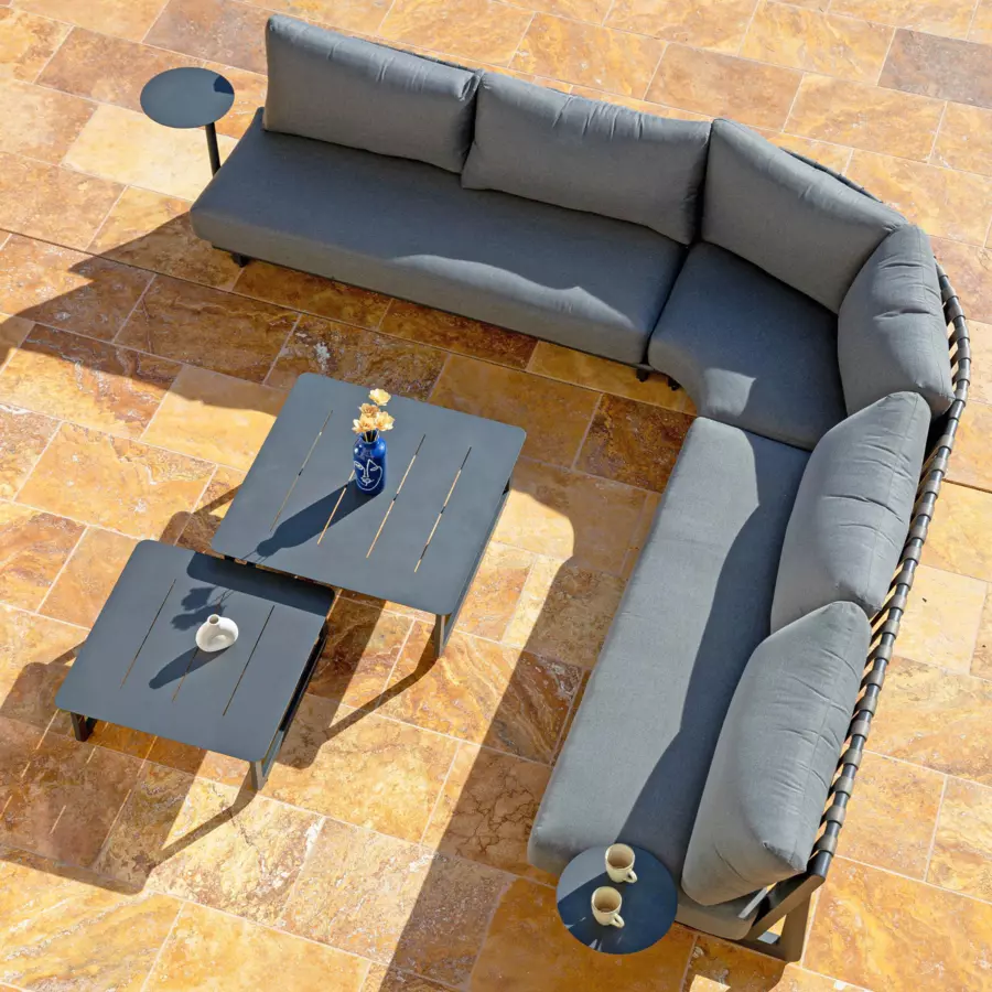 Conjunto de muebles de jardín Long Beach Antracita - 7 plazas 4