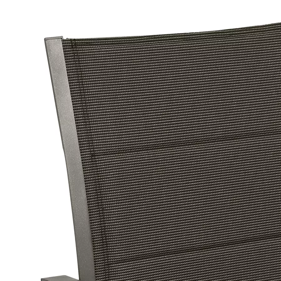 Silla de jardín aluminio apilable con reposabrazos Allure - Topo 5