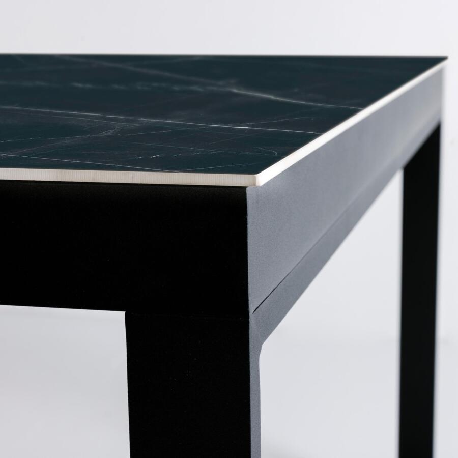 Mesa de jardín 10 personas Aluminio/Cerámica Kore (240 x 120 cm) - Negro/Negro jaspeado 4
