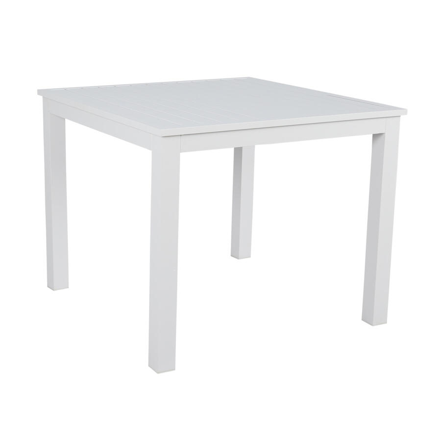 Mesa de jardín cuadrada Aluminio Murano (4 pers.) - Blanco 4