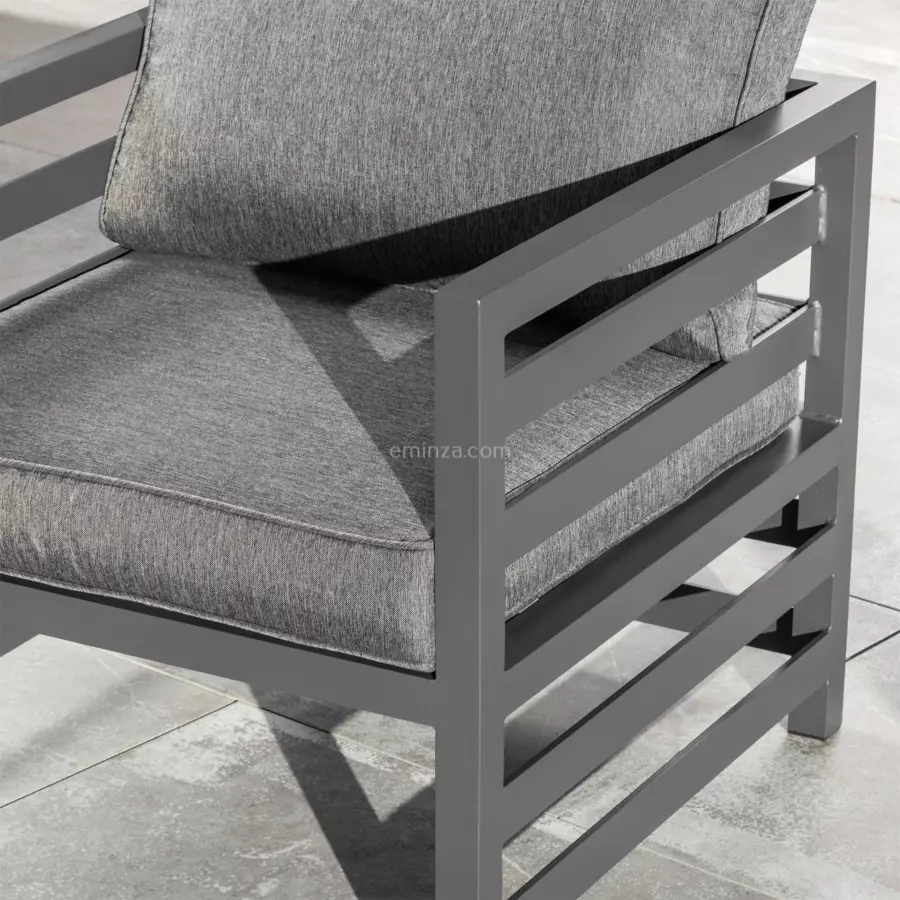 Conjunto de jardín Marbella Gris antracita - 5 plazas 4