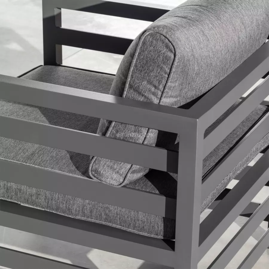 Conjunto de jardín Marbella Gris antracita - 5 plazas 5