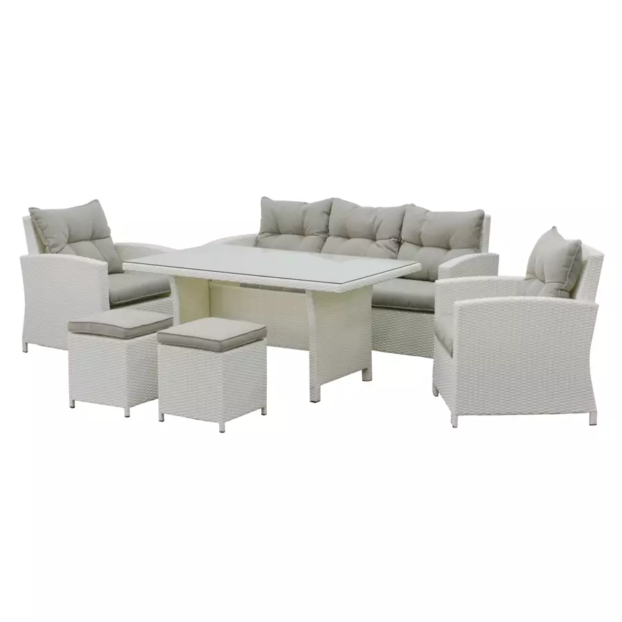 Conjunto de jardín Tivoli Blanco - 7 plazas 5