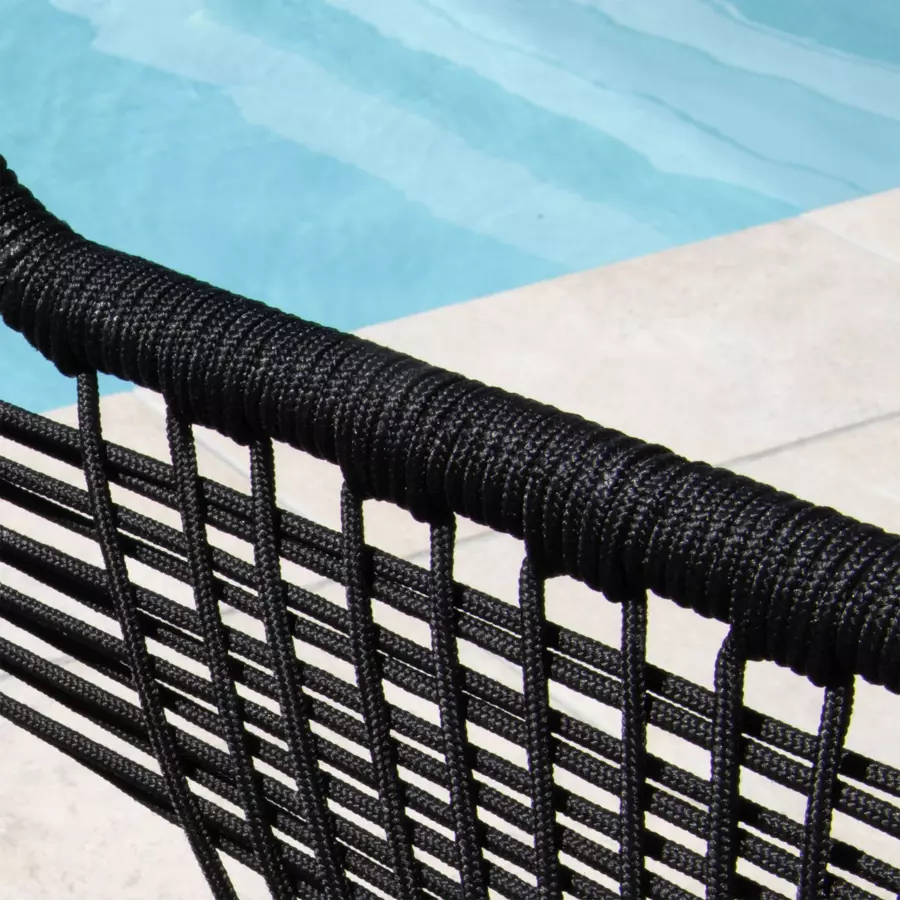 Sillón de jardín apilable Seville - Negro 4