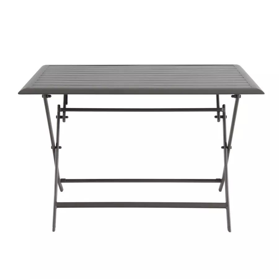 Table de jardin pliante Aluminium Azua (110 x 71 cm) - Marron tonka 4