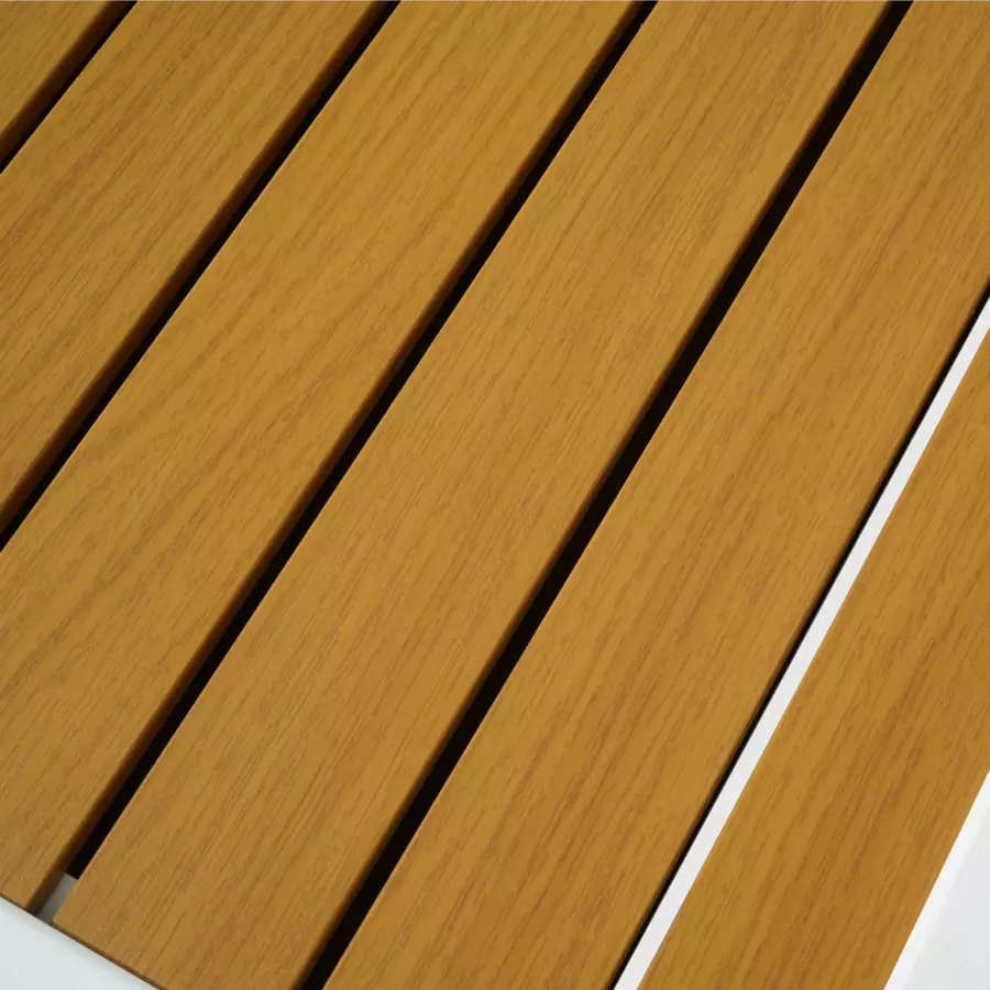 Tavolo da giardino allungabile 12 posti Alluminio effetto legno Murano (320 x 100 cm) - Bianco 5