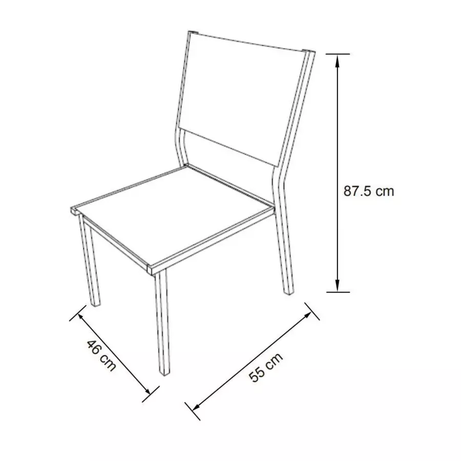Chaise de jardin alu empilable Murano - Silver 5