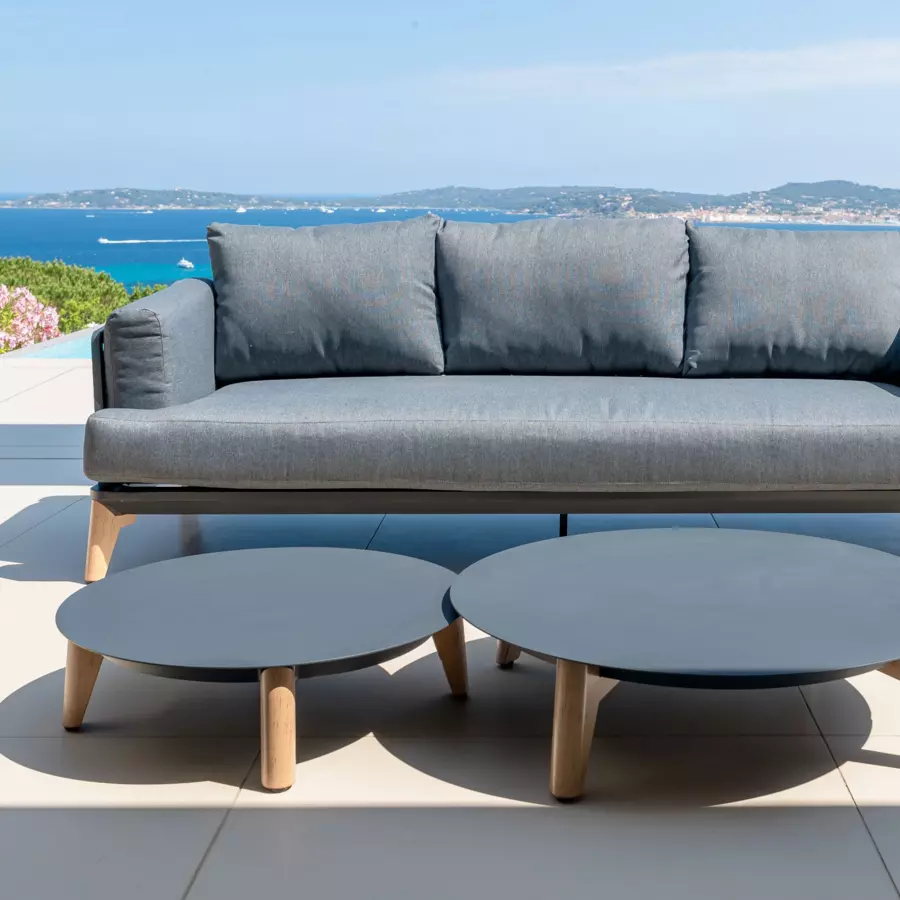 Canapé de jardin 3 places Monte Carlo - Anthracite 4