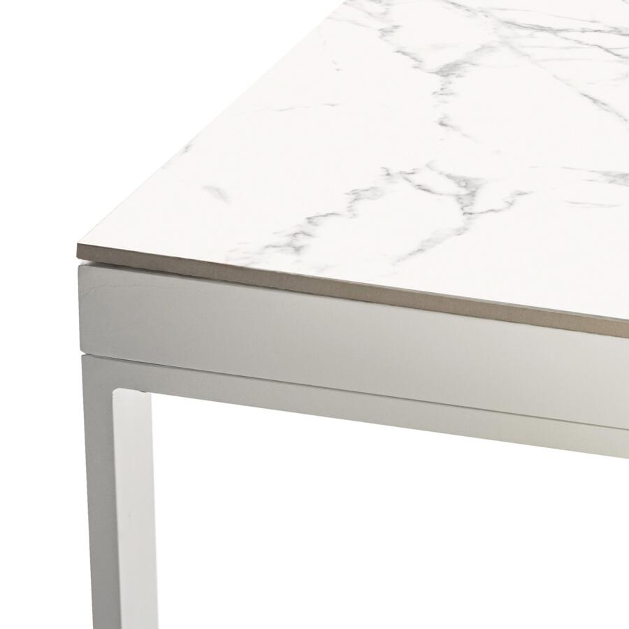 Table de jardin 8 places Aluminium/Céramique Kore (180 x 90 cm) - Blanche 4