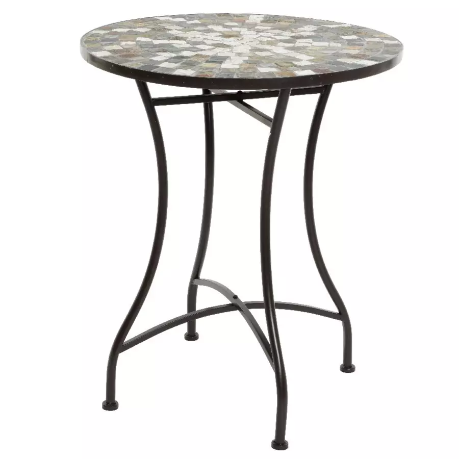 Table bistro mosaïque Siena Marron/Gris 4