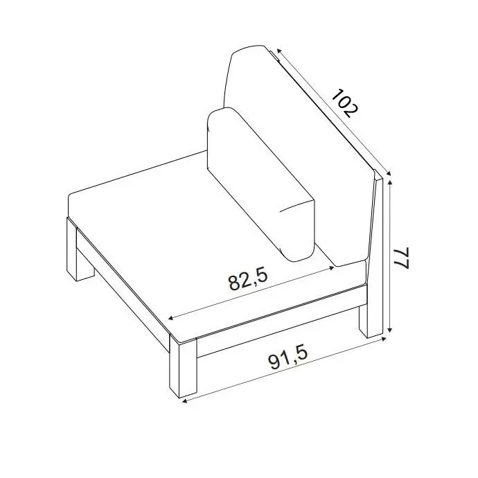 Sillón de jardín Borneo - Blanco 5