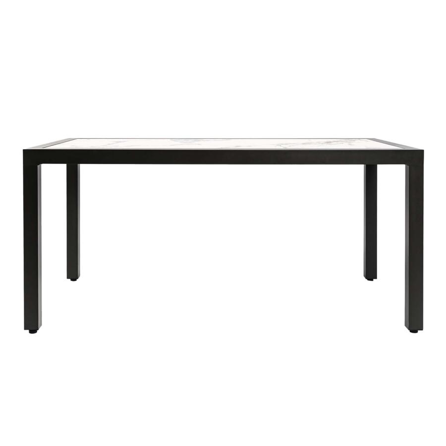 Table de jardin 6 places Aluminium/Céramique Torano (162 x 87 cm) - Gris anthracite/Blanc 5